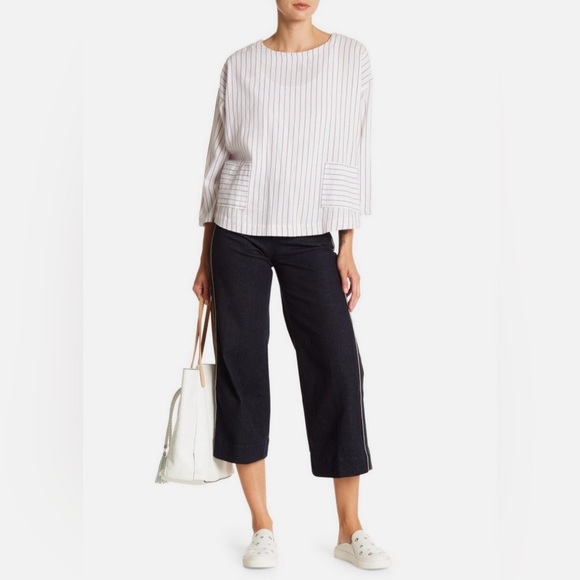 J Brand Pants - J Brand Liza Mid-Rise Wide Leg Culotte Jeans – Border | Size 26